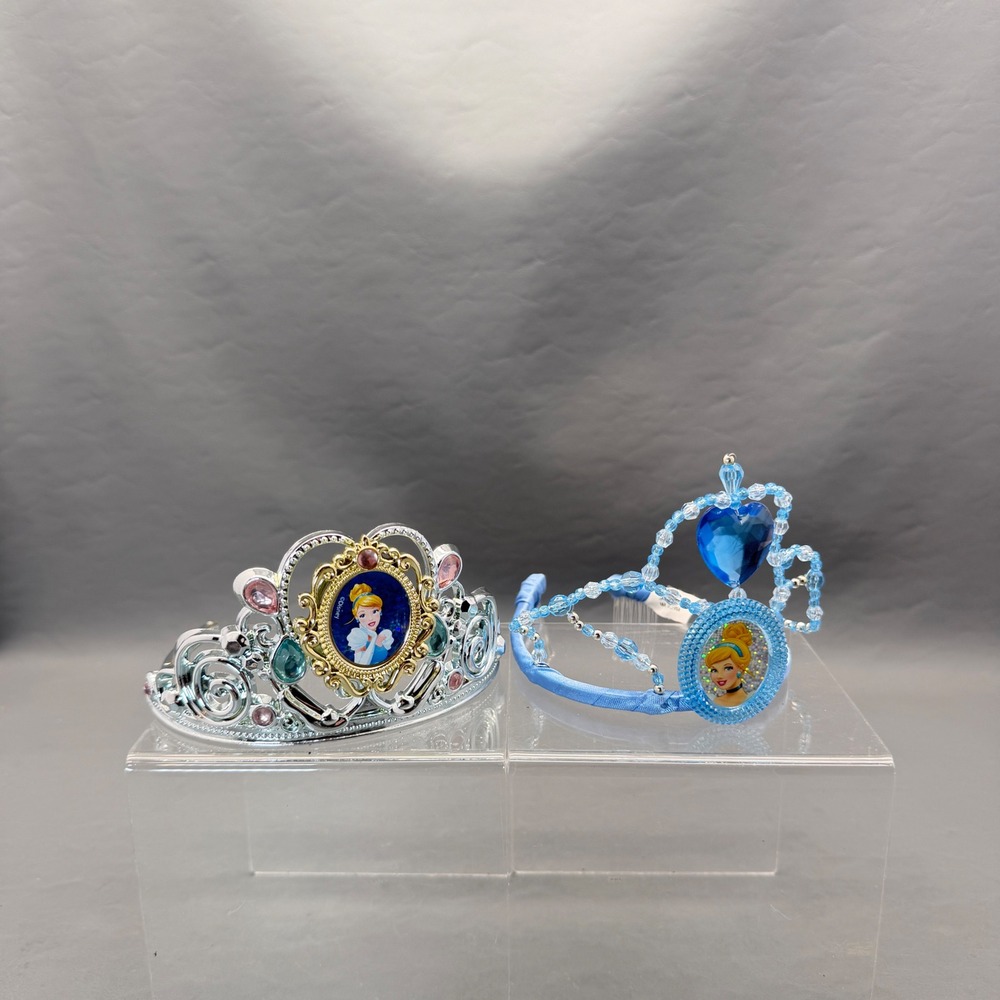 Disney Cinderella Princess Costume Tiara Crown Headband Lot of 2 Jakks Pacific